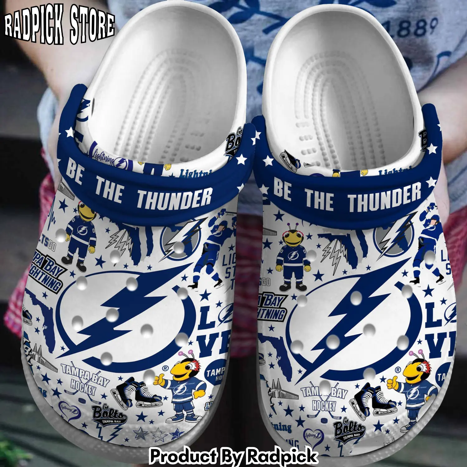 Radpick tampa bay lightning nhl sport crocss crocband clogs shoes comfortable for men women and kids footwearelite exclusive bg8 rp652982